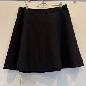 LOFT Black A-Line Skirt with Back Zip (Size 8)